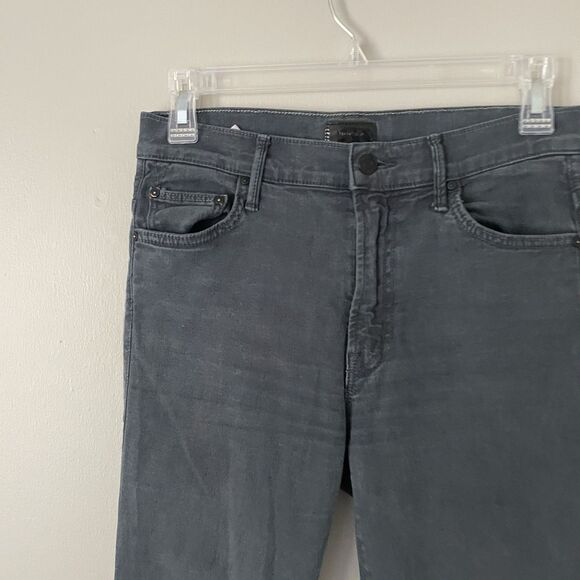 Mother Size 26 The Insider Crop Step Fray Jeans Faded Black 25” Inseam - Picture 2 of 10